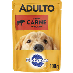 Ração Úmida Pedigree Sachê Carne ao Molho para Cães Adultos