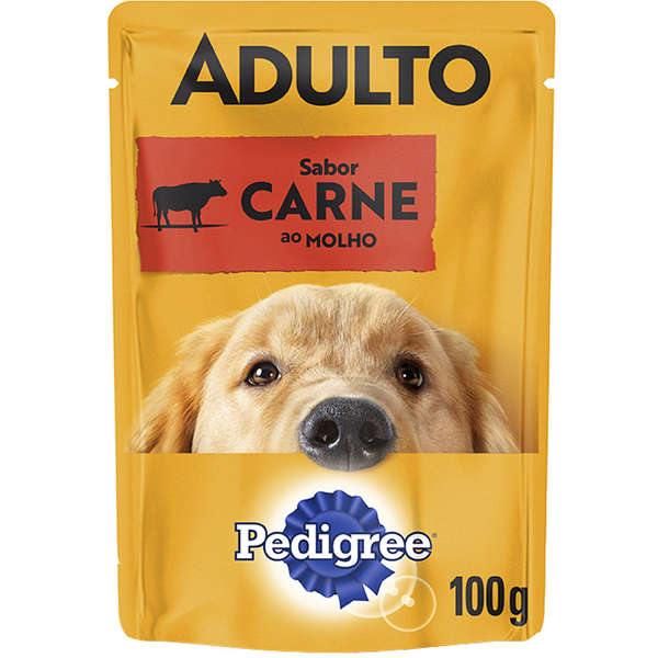 Ração Úmida Pedigree Sachê Carne ao Molho para Cães Adultos