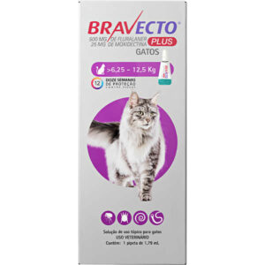 Antipulgas MSD Bravecto Transdermal Plus para Gatos de 6,25 a 12,5 Kg - 1 Pipeta